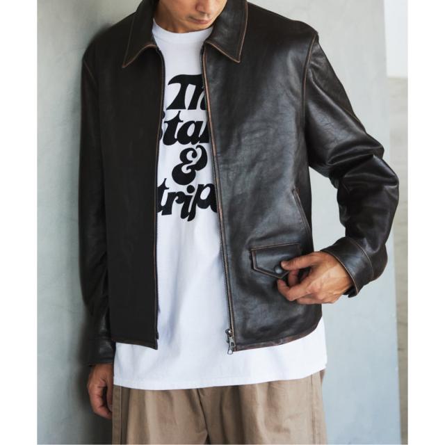 エディフィス（EDIFICE）/ラムレザー フレンチアンティーク ライダース