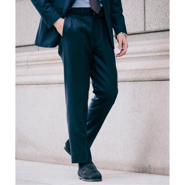 エディフィス（EDIFICE）/SUPER 120’s ウールサキソニー テーパードパンツ【セットアップ着用可能】