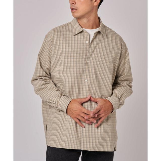 エディフィス（EDIFICE）/ETS．MATERIAUX(マテリオ) チェック フレンチ ワーク シャツ