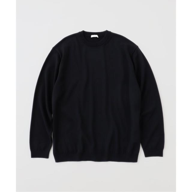 【NEW】エディフィス（EDIFICE）/ATON (エイトン) WOOSTED WOOL CREWNECK SWEATER