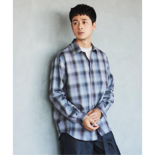 エディフィス（EDIFICE）/SUPER 120’s ウール チェック レギュラー シャツ