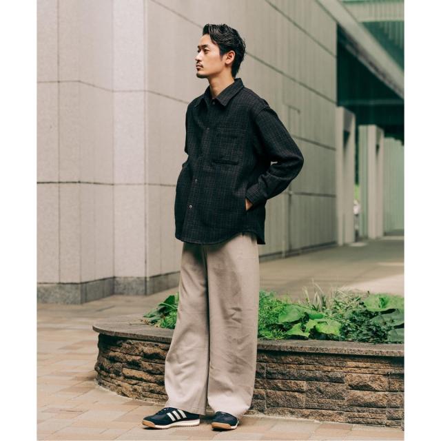 エディフィス（EDIFICE）/コットン ツイード リングドット シャツの