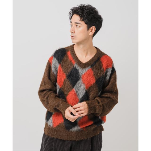 エディフィス（EDIFICE）/DELSOL(デルソル) 別注 アーガイル ニット