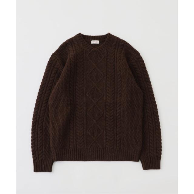 エディフィス（EDIFICE）/fursac (フルサック) Wool cable sweater