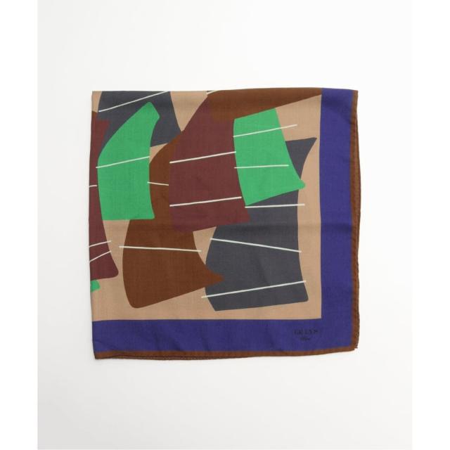 エディフィス（EDIFICE）/LE LYS（ルリス） Wool Silk Carre’90GEOMETRIC