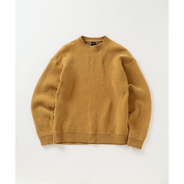 エディフィス（EDIFICE）/シェニール ヤーン クルーネック ニット