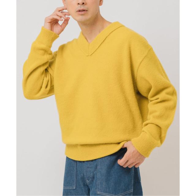 【NEW】エディフィス（EDIFICE）/ETS．MATERIAUX(マテリオ) シャギー Vネック ニット