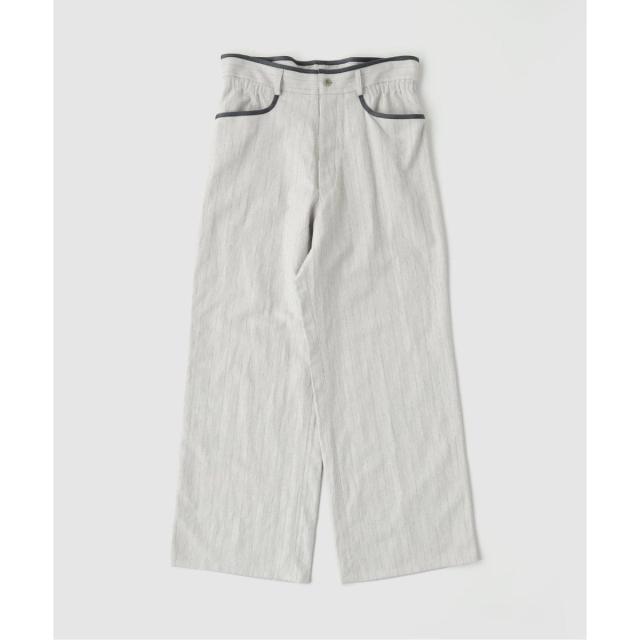 エディフィス（EDIFICE）/m’s braque(エムズ ブラック) 別注 Gatherd Waist Stripe パンツ