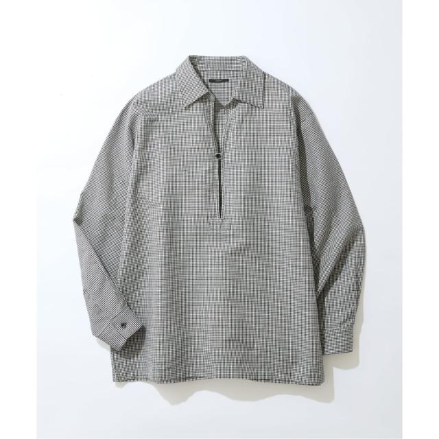 エディフィス（EDIFICE）/コットン/リネン チェック バルーズ シャツ