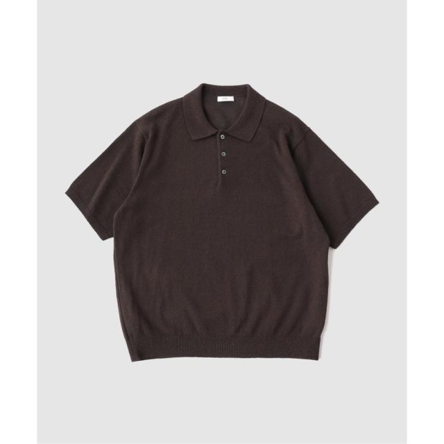 エディフィス（EDIFICE）/ATON（エイトン）COTTON WASHI BOUCLE HALF SLEEVE POL