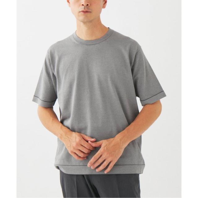 エディフィス（EDIFICE）/マイクロ ボーダー ニット Tシャツ