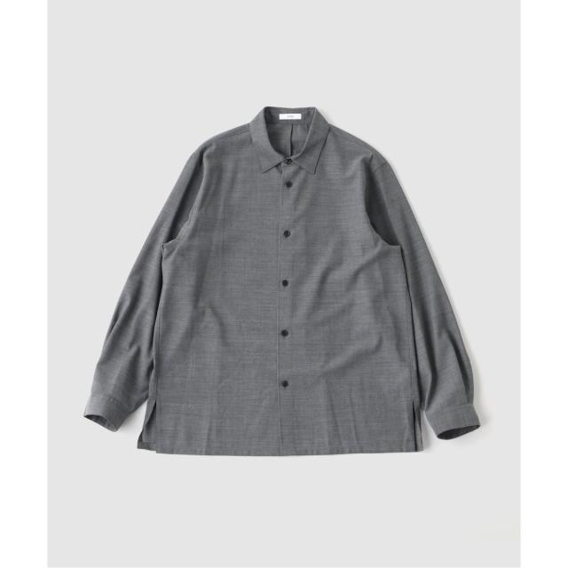 エディフィス（EDIFICE）/ATON（エイトン） TWIST WOOL GAUZE LOOSE FIT SHIRT
