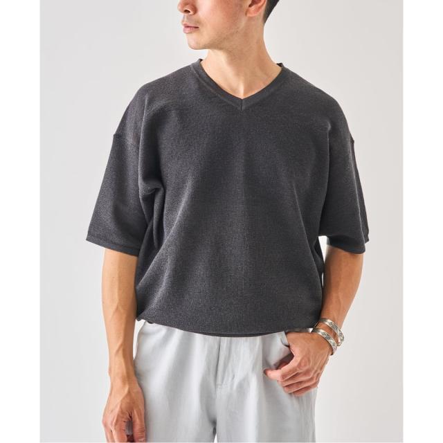 エディフィス（EDIFICE）/LINEN LUXE V ネック ニット Tシャツ