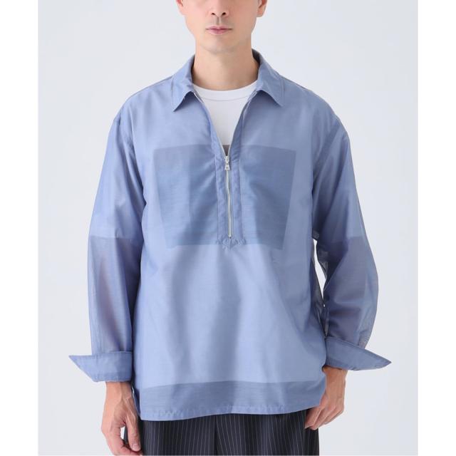 【NEW】エディフィス（EDIFICE）/Quarter−ZIP シアー シャツ_2