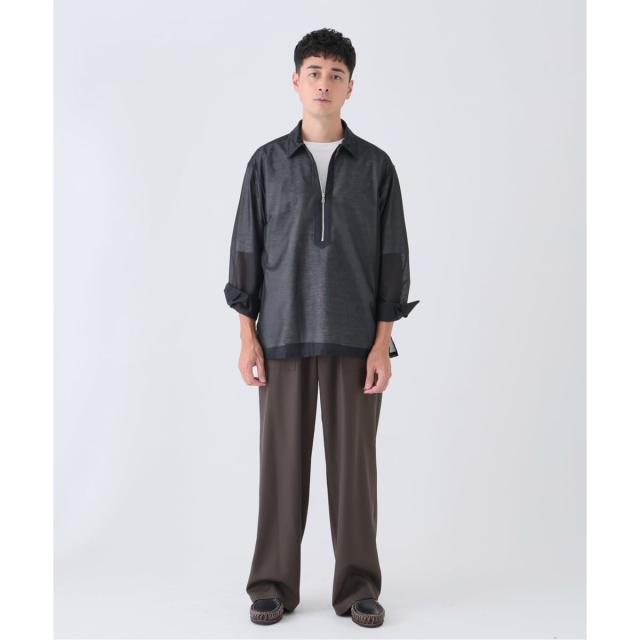 【NEW】エディフィス（EDIFICE）/Quarter−ZIP シアー シャツ_3