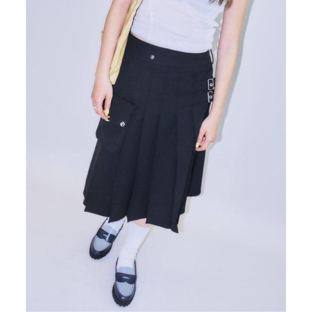 ピエ] 事務服 制服 ユニフォーム aitoz キュロット スカート (56cm丈