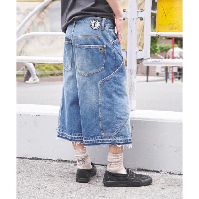417 エディフィス（417 EDIFICE）/FAF / フェイク アズ フラワーズ NEWCOMMUNE AGED BAGGY DENIM SH