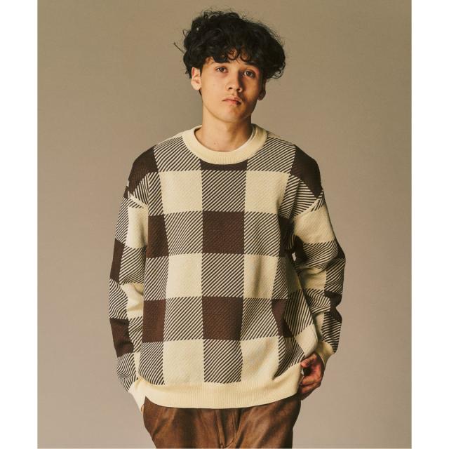 417 エディフィス（417 EDIFICE）/カマルグチェック クルーネック