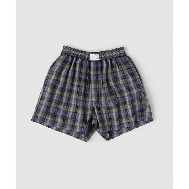 417 エディフィス（417 EDIFICE）/ERL / イーアールエル UNISEX GREY CHECK BOXERS WOVEN