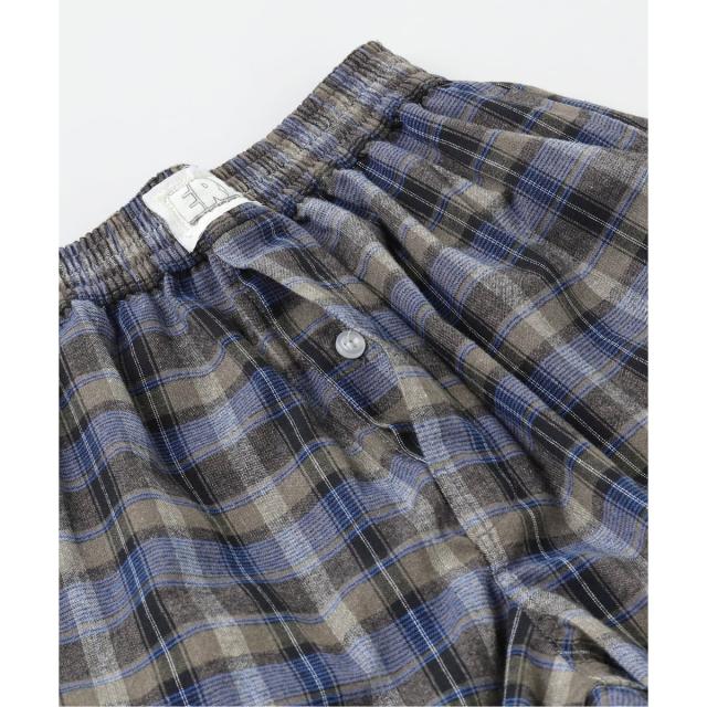 417 エディフィス（417 EDIFICE）/ERL / イーアールエル UNISEX GREY CHECK BOXERS WOVEN_2