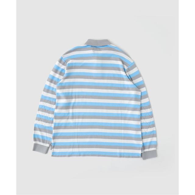 417 エディフィス（417 EDIFICE）/ERL / イーアールエル UNISEX STRIPED LONG SLEEVE ポロシャツ KNI