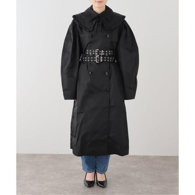 417 エディフィス（417 EDIFICE）/GANNI / ガニー Duchesse Nylon Trenchcoat_19