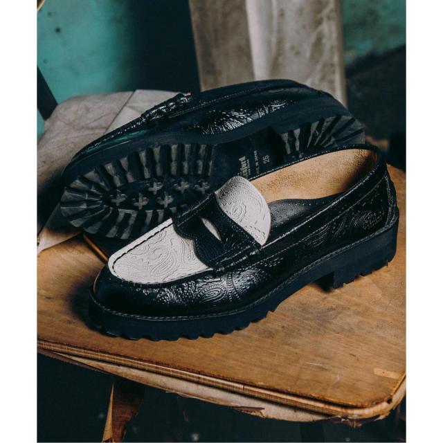 【NEW】417 エディフィス（417 EDIFICE）/The Kenford Fineshoes TANK SOLE LOAFERS / BLACK WH