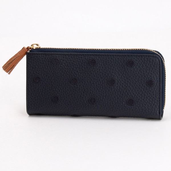 ペルケ（perche’）/【本革 レザー】 ペルケ 今までより少しスリムなL字型長財布　牛革ドット刺繍L字パームフィット長財布_5