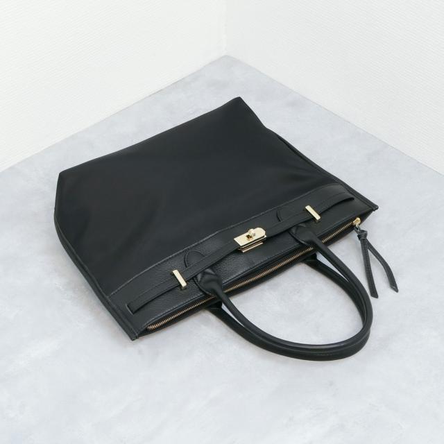 ペルケ（perche’）/【本革 レザー】 ペルケ perche / ナイロン牛革ヒネリ金具トートバッグ