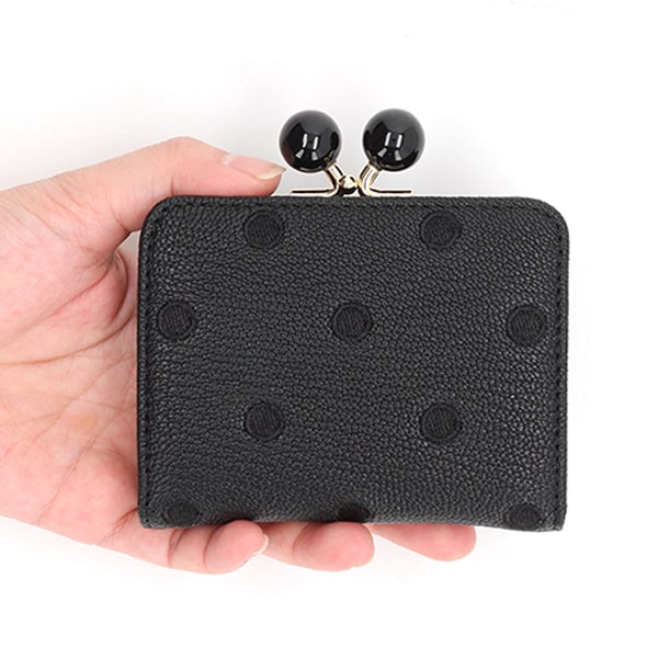 ペルケ（perche’）/【本革 レザー】 ペルケ perche / アクリル玉ドット刺繍・ジャバラカードウォレット