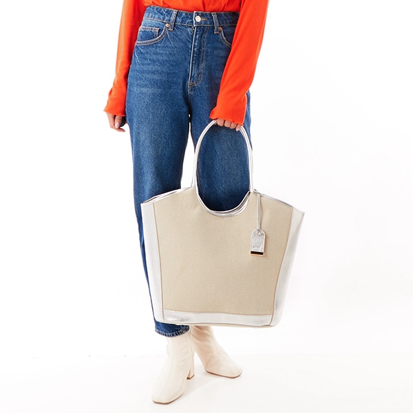 ペルケ（perche’）/ペルケ perche / キャンバス・牛革トリミングトート