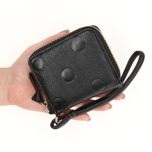 ペルケ（perche’）/【リンネル 1月号掲載】ペルケ perche / ドット型押しパームフィットストラップウォレット