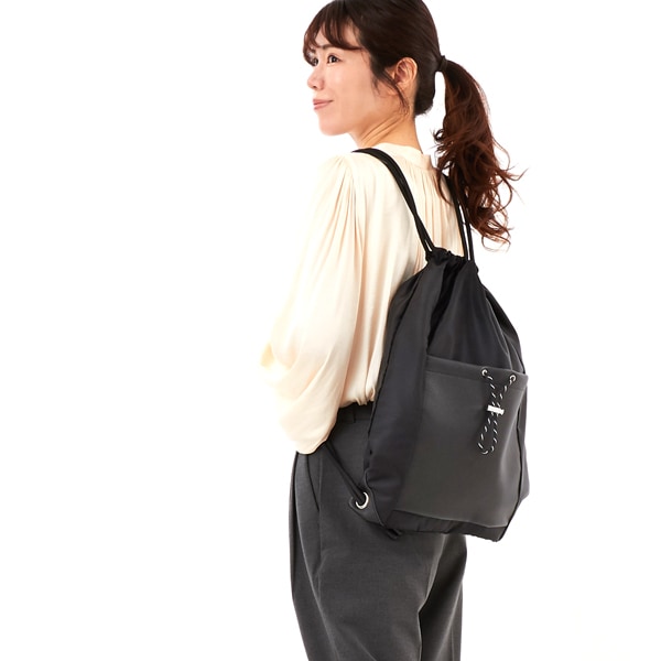 ペルケ（perche’）/ペルケ perche / ナイロン×牛革ドローコード2wayナップサック
