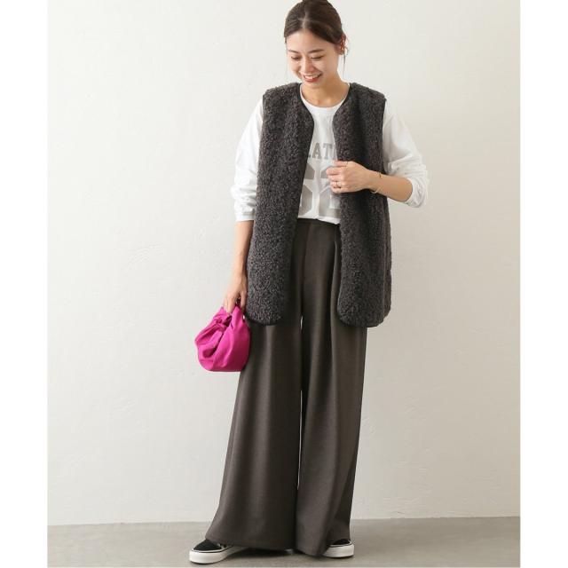 ジャーナルスタンダード レリューム（JOURNAL STANDARD relume）/《追加2》ウォッシャブルサージストレッチタックワイドパンツ