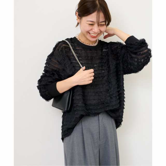 ジャーナルスタンダード レリューム（JOURNAL STANDARD relume）/【PROVOKE/プロヴォーク】 sheer frill pullover：カットソー