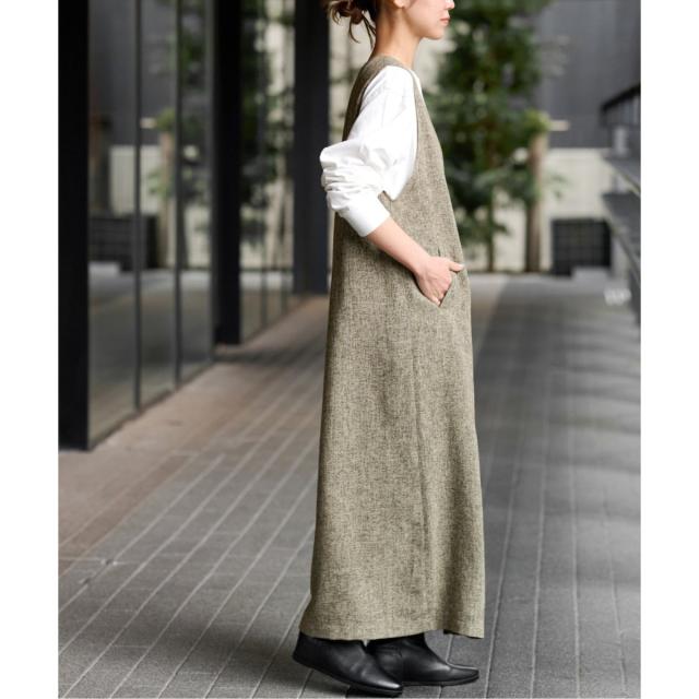 アダムエロペ 2024AW ポロシャツワンピース ロング 白襟 ウォッシャブル アダムエロペ 2024AW ポロシャツワンピース ロング 白襟