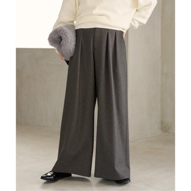 ジャーナルスタンダード レリューム（JOURNAL STANDARD relume）/《追加5》ウォッシャブルサージストレッチタックワイドパンツ