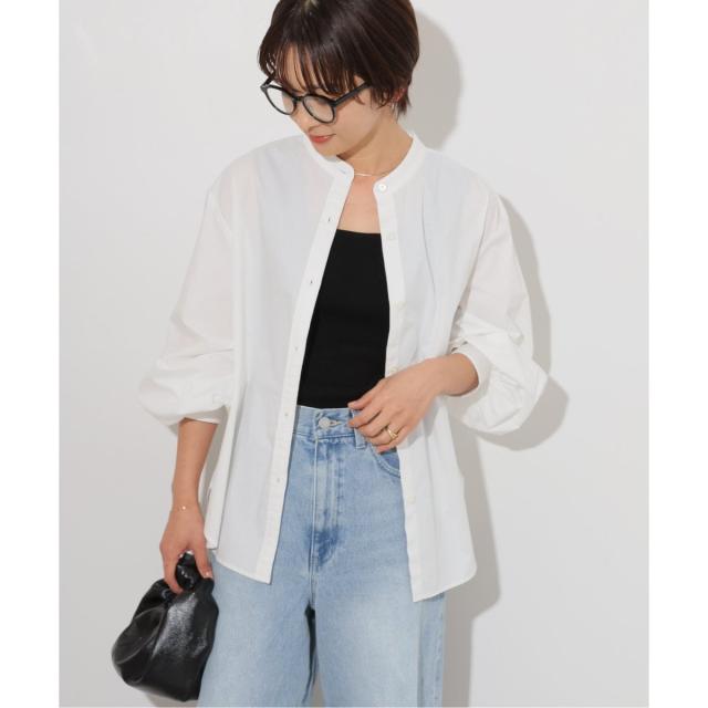 ジャーナルスタンダード レリューム（JOURNAL STANDARD relume）/コットンバンドカラーカーブスリーブブラウスの通販は