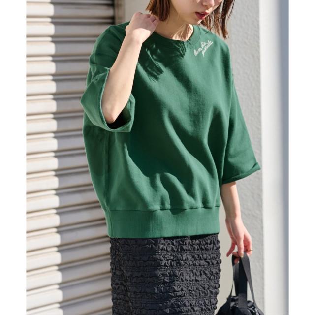 ジャーナルスタンダード レリューム（JOURNAL STANDARD relume）/《追加》刺繍ロゴハーフスリーブスウェット