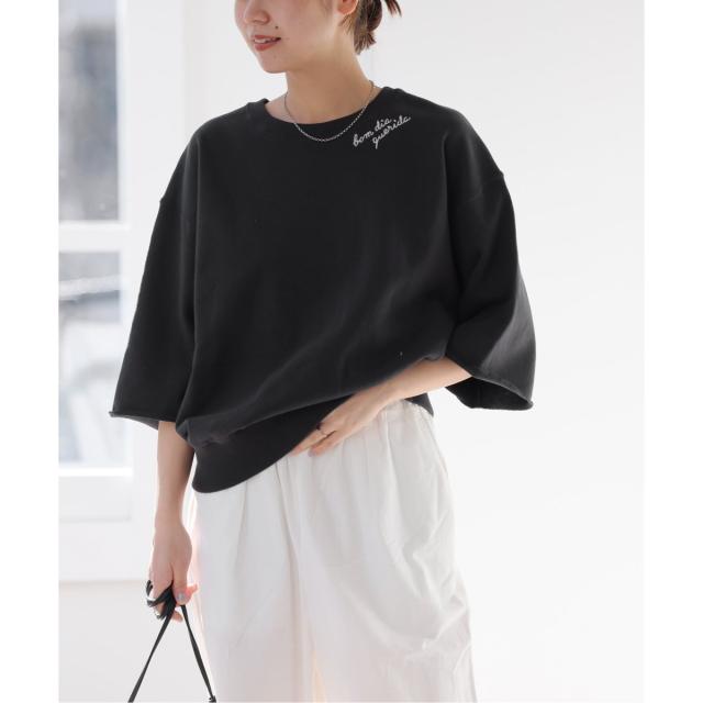 ジャーナルスタンダード レリューム（JOURNAL STANDARD relume）/《追加》刺繍ロゴハーフスリーブスウェット