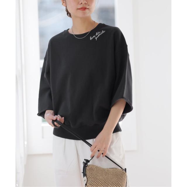 ジャーナルスタンダード レリューム（JOURNAL STANDARD relume）/《追加》刺繍ロゴハーフスリーブスウェット