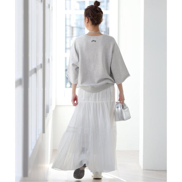 ジャーナルスタンダード レリューム（JOURNAL STANDARD relume）/《追加》刺繍ロゴハーフスリーブスウェット