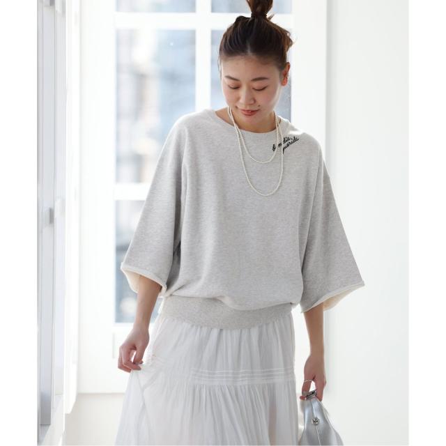 ジャーナルスタンダード レリューム（JOURNAL STANDARD relume）/《追加》刺繍ロゴハーフスリーブスウェット