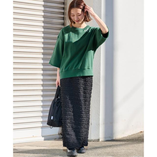 ジャーナルスタンダード レリューム（JOURNAL STANDARD relume）/《追加》刺繍ロゴハーフスリーブスウェット