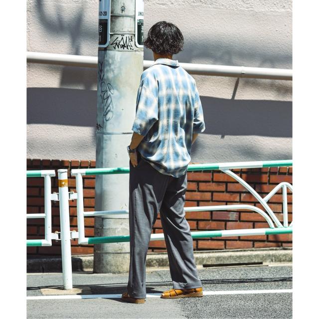 relumeレーヨン フリンジ 半袖チェックシャツ L ジャーナルスタンダード レリューム（JOURNAL STANDARD relume