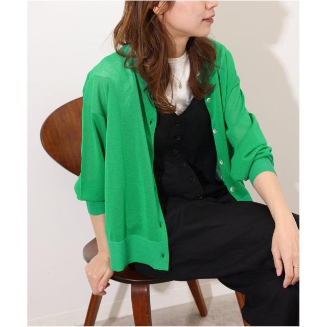 ジャーナルスタンダード レリューム（JOURNAL STANDARD relume）/《追加》ウォッシャブルクロップドカーディガン