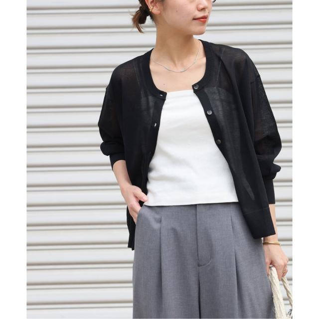 ジャーナルスタンダード レリューム（JOURNAL STANDARD relume）/《追加》ウォッシャブルクロップドカーディガン