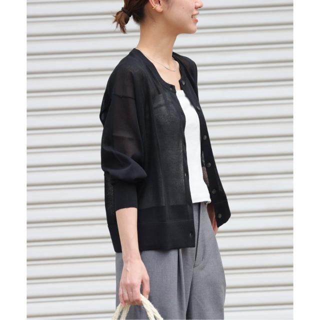 ジャーナルスタンダード レリューム（JOURNAL STANDARD relume）/《追加》ウォッシャブルクロップドカーディガン