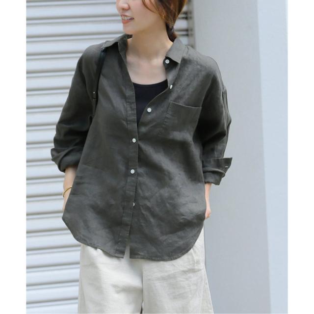 ジャーナルスタンダード レリューム（JOURNAL STANDARD relume）/《追加2》手洗い可 / カラーリネンオーバーサイズシャツ