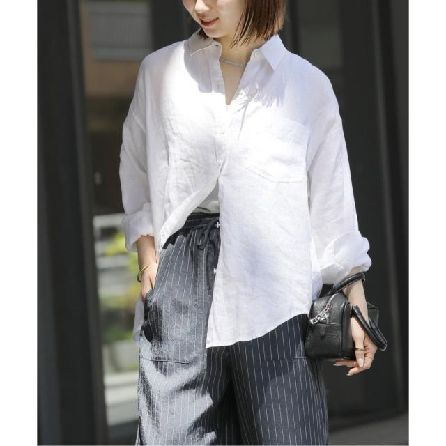 ジャーナルスタンダード レリューム（JOURNAL STANDARD relume）/《追加2》手洗い可 / カラーリネンオーバーサイズシャツ